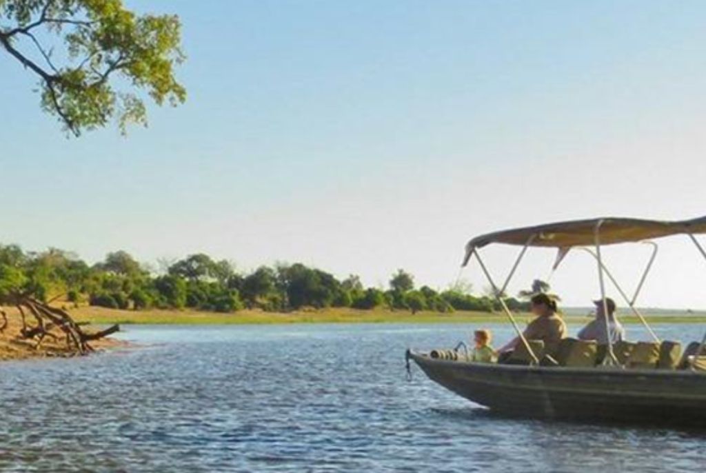 Bateau sur la rivière Chobe au Botswana