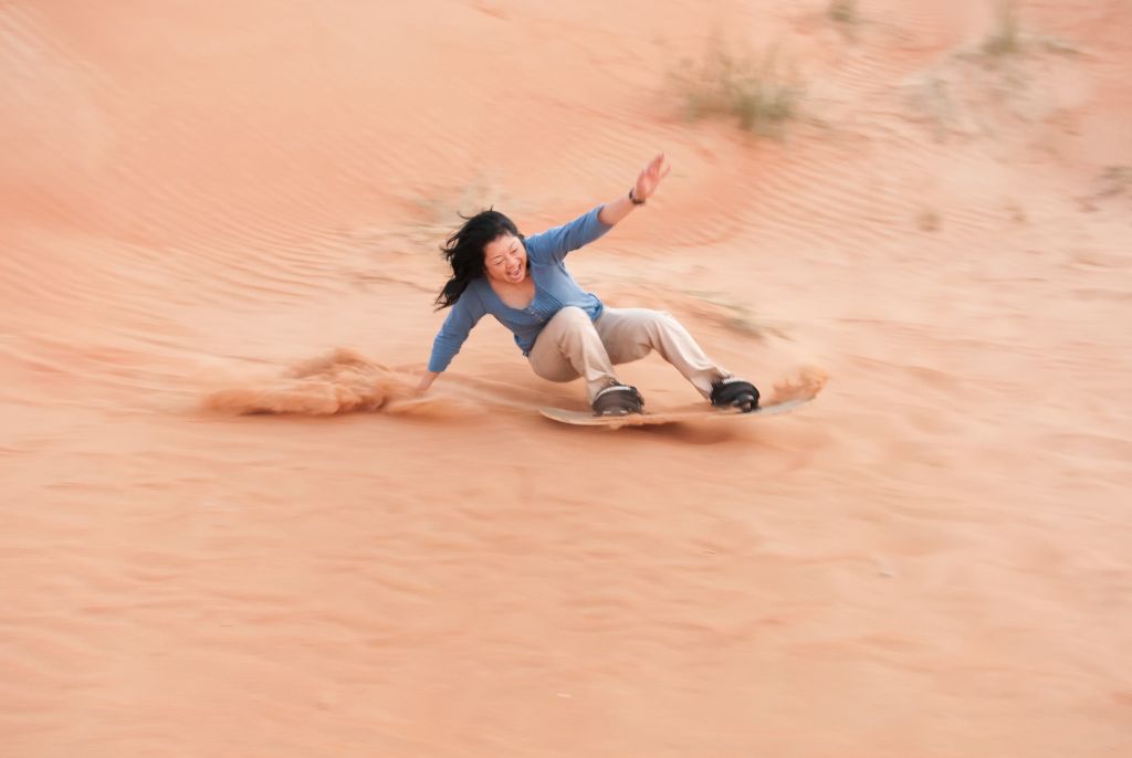 Sandboard en Namibie