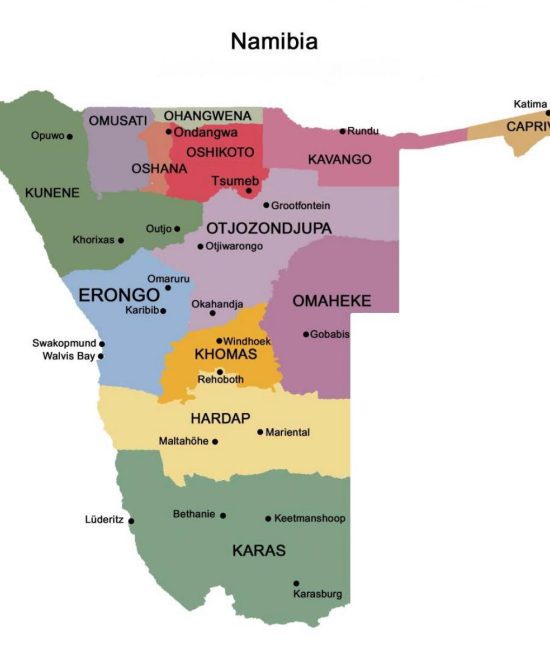 Carte des régions