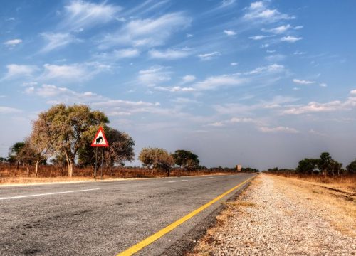 Route entre le Botswana & la Namibie