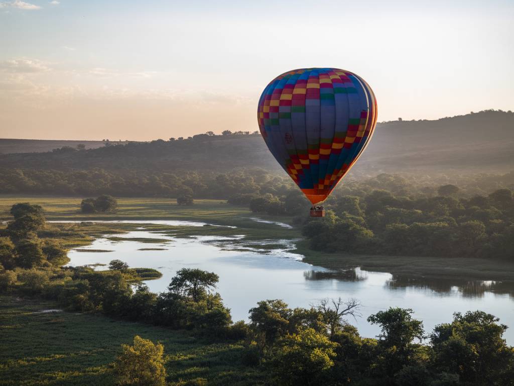 **Balise Title :** Survol en montgolfière du delta de l’Okavango : une expérience safari au Botswana --- L'agence Hors Pistes est une agence locale spécialisée dans les safaris en Namibie, Zambie, Botswana et Zimbabwe. Hors Pistes Afrique Australe propose des safaris guidés, des circuits sur mesure et des autotours dans ces destinations d'exception. Parmi les expériences les plus spectaculaires, le survol en montgolfière du delta de l’Okavango au Botswana fait partie des incontournables. Imaginez-vous flotter silencieusement au-dessus de cette mosaïque de lagunes, de plaines inondées et de forêts luxuriantes, tout en observant la faune africaine dans son habitat naturel. Cette aventure unique vous permet d’admirer l’un des plus beaux écosystèmes du continent sous un angle totalement inédit. Que vous soyez en quête d’émotions fortes ou de moments de contemplation, ce vol matinal vous offrira une vue imprenable sur la magie du delta, baigné par les premières lueurs du jour. Après l’atterrissage, un petit-déjeuner en pleine savane viendra parfaire cette expérience inoubliable. Si vous souhaitez prolonger votre découverte du Botswana avec d’autres aventures mémorables, pourquoi ne pas opter pour un [safari au Botswana](https://www.horspistes-afrique-australe.com/botswana/) organisé par notre agence ? Nos itinéraires sur mesure sont pensés pour vous offrir une immersion complète au cœur de la nature africaine.