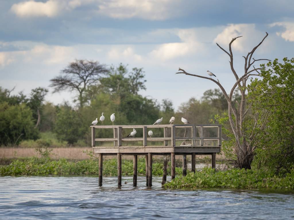 Balise Title : Observation des oiseaux au Botswana : les meilleurs spots pour un safari ornithologique Article : L'agence Hors Pistes est une agence locale spécialisée dans les safaris en Namibie, Zambie, Botswana et Zimbabwe. Hors Pistes Afrique Australe propose des safaris guidés, des circuits sur mesure et des autotours dans ces magnifiques destinations. Si vous êtes passionné par l'observation des oiseaux, le Botswana est une destination incontournable. Avec ses vastes étendues sauvages, ses marais luxuriants et ses plaines inondables, le pays abrite une incroyable diversité d'espèces. Parmi les meilleurs spots pour admirer ces merveilles ailées, le delta de l'Okavango est sans aucun doute un lieu d'exception. Cette région classée au patrimoine mondial de l'UNESCO est un véritable sanctuaire pour des centaines d'espèces d'oiseaux, dont le gracieux jacana africain, l'insaisissable chouette pêcheuse de Pel et le majestueux aigle pêcheur. Le parc national de Chobe est également un haut lieu de l'ornithologie en Afrique Australe. Outre ses célèbres troupeaux d'éléphants, ce parc offre un cadre idéal pour observer des espèces telles que la grue caronculée, le rollier à ventre lilas et le héron goliath. Que ce soit lors d'une croisière sur la rivière Chobe ou d'un safari 4x4 à travers les plaines boisées, chaque moment passé ici promet des rencontres inoubliables avec la faune aviaire locale. Pour une aventure encore plus immersive, un [safari au Botswana](https://www.horspistes-afrique-australe.com/botswana/) organisé par l’agence Hors Pistes vous permet d'explorer ces endroits magiques avec un guide expert. En choisissant un circuit adapté à vos envies, vous pourrez maximiser vos chances d'observer les espèces les plus rares tout en profitant d’un cadre naturel exceptionnel. En somme, le Botswana est une terre d’exception pour les amoureux de nature et d’ornithologie. Que vous soyez amateur ou passionné, chaque safari offre une expérience unique où l’observation des oiseaux devient un véritable art. Alors, prêt à vivre un voyage inoubliable au cœur de la faune africaine ?